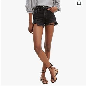 Levi's - Women's Black Premium 501 Original Shorts. Size 23